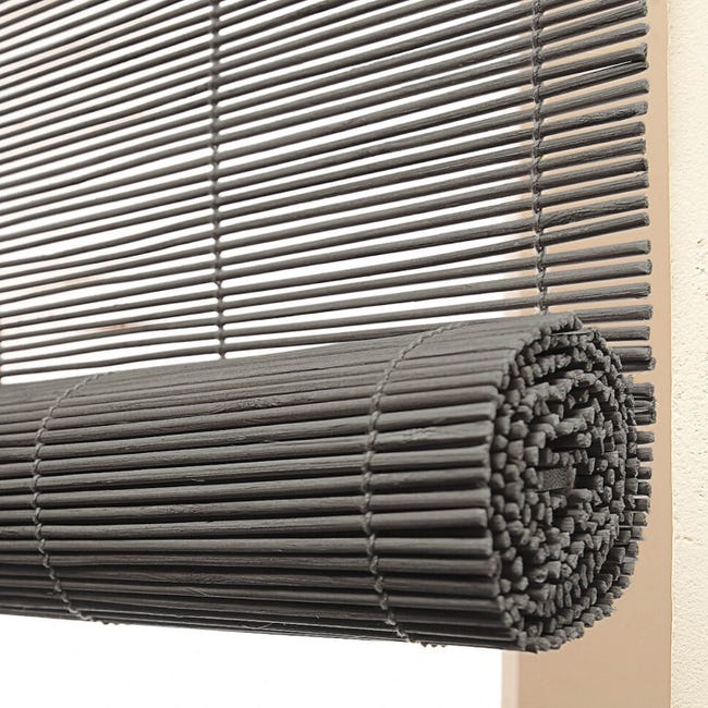 Roll'up bambou fins rondins pour intérieur - Gris - L60 x H180cm