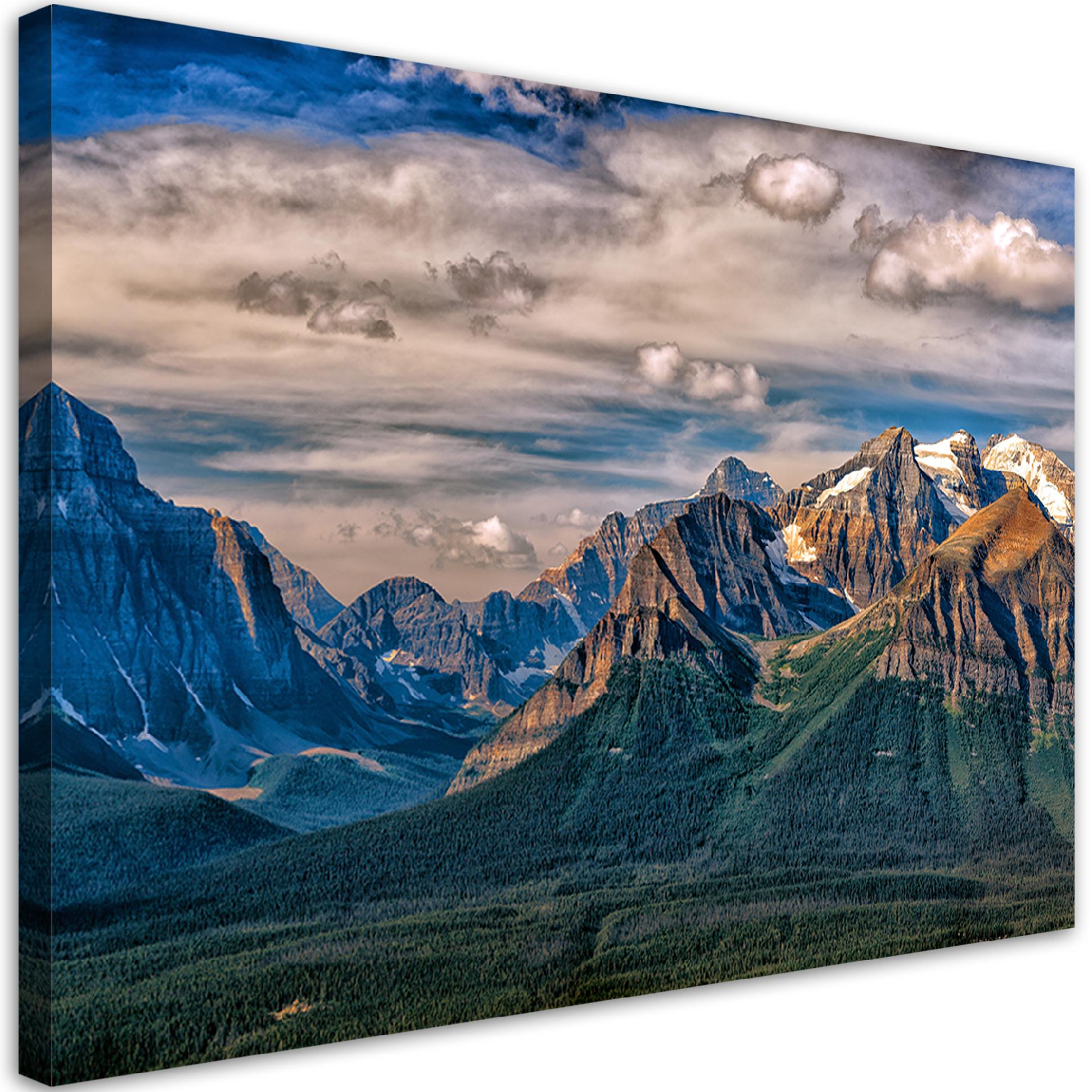 Quadro su tela, Natura del paesaggio di montagna - 90x60