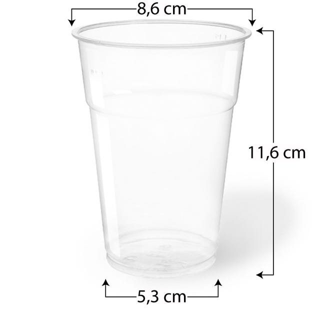 Bicchieri plastica dura tipo Kristal da 400 ml in 6 confezioni da