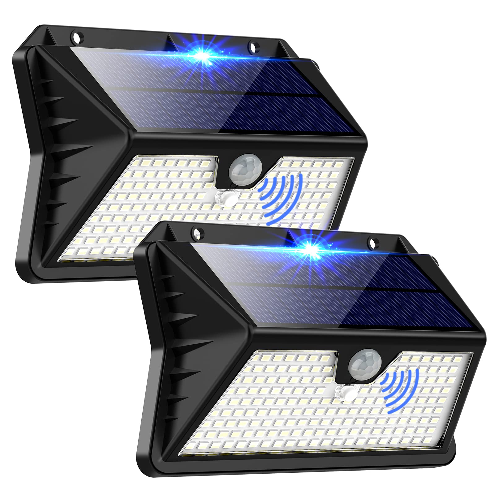 Lampe solaire extérieur détecteur de mouvement 224 LED IP65