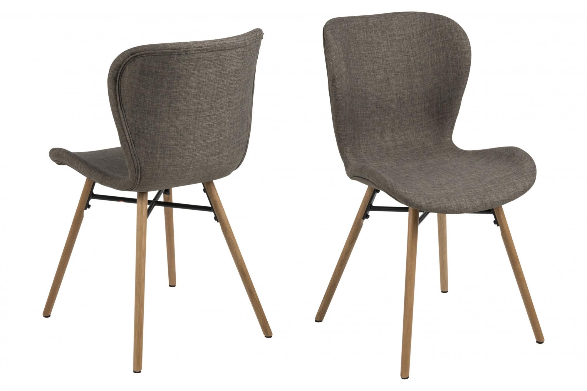 Chaises tissu et bois chêne (lot de 2) MATILDA Leroy Merlin