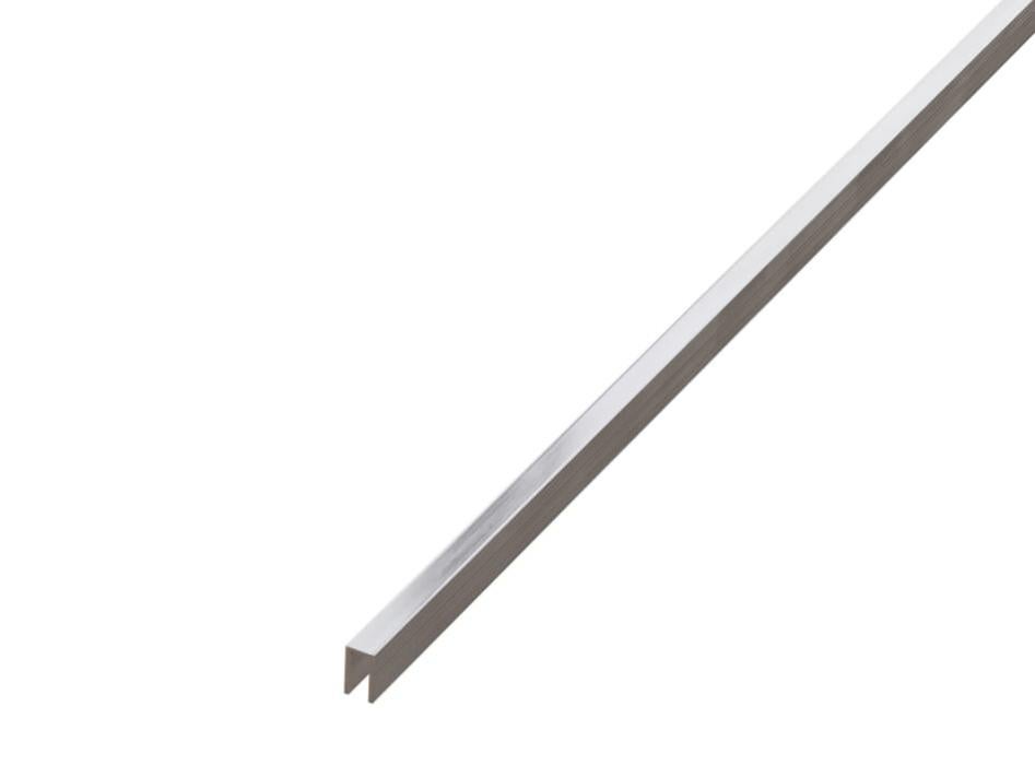 Profilé en U rectifié en acier inoxydable 270cm x 5mm x 9mm Argent mat Leroy Merlin
