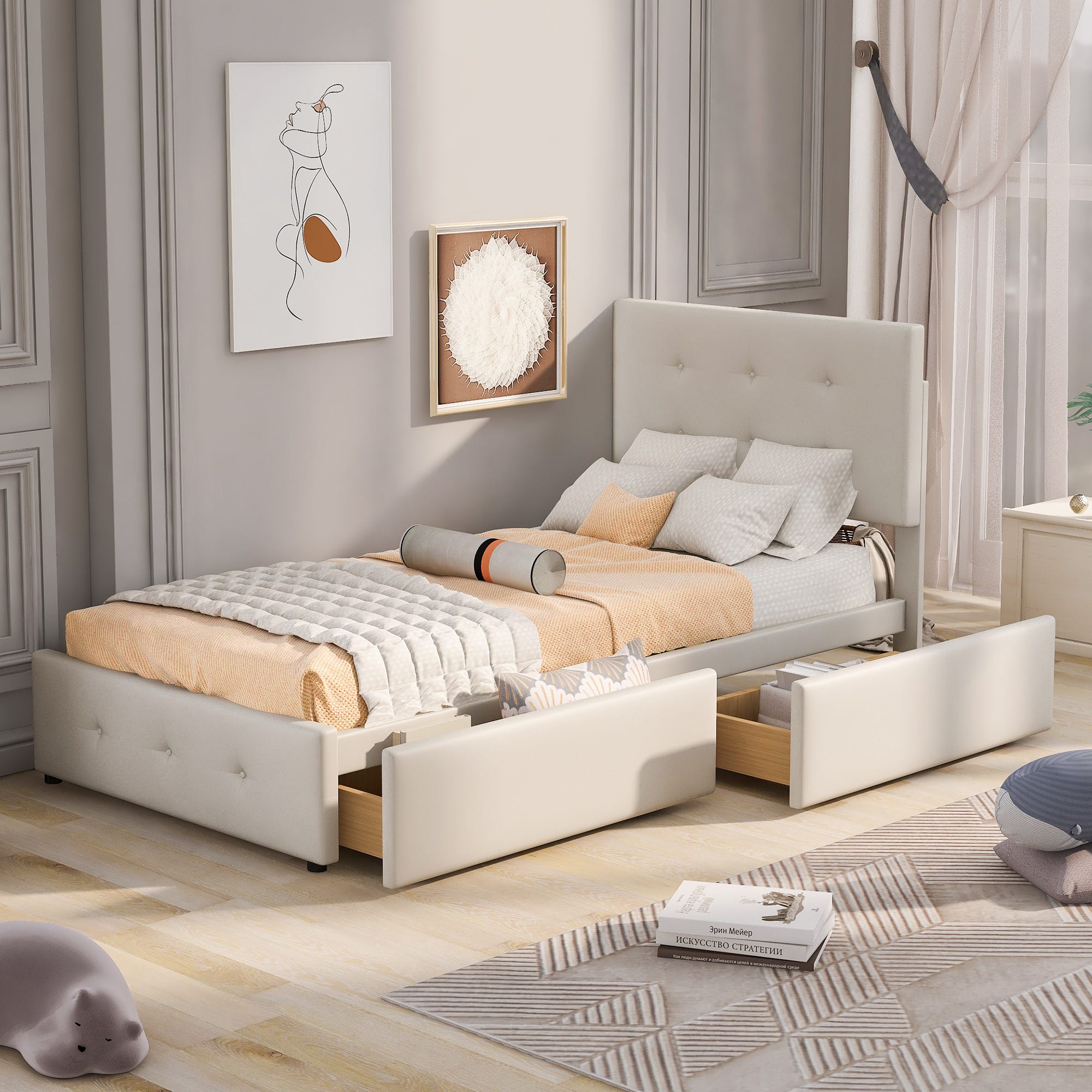 Mueble cama de 90 cm con o sin colchón