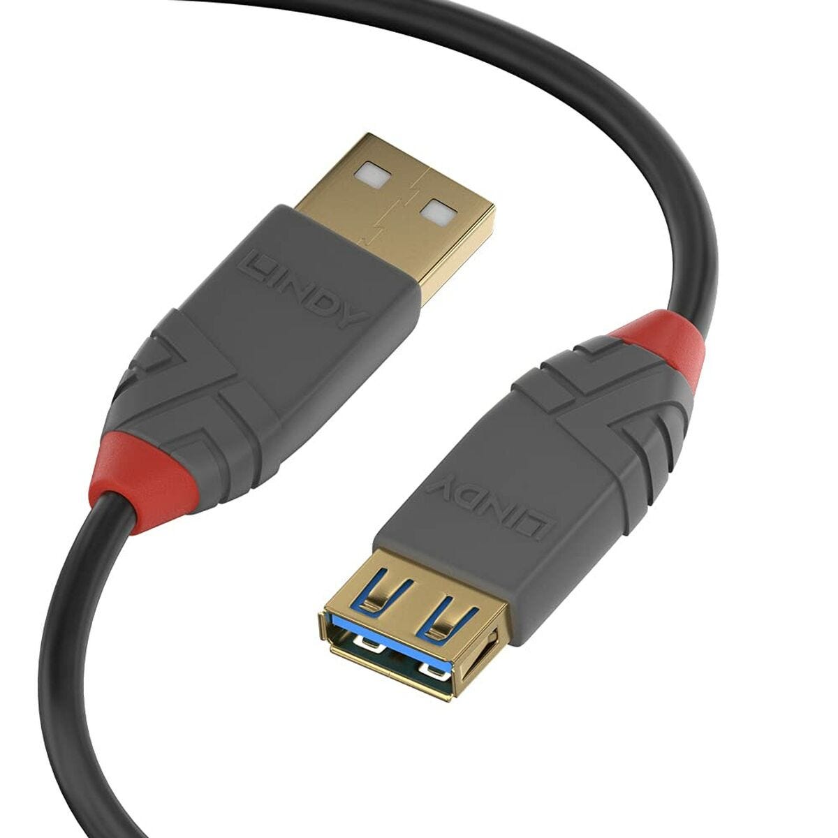 Lindy Prolunga USB 3.0 Tipo A Maschio/Femmina Anthra Line 2m Nero