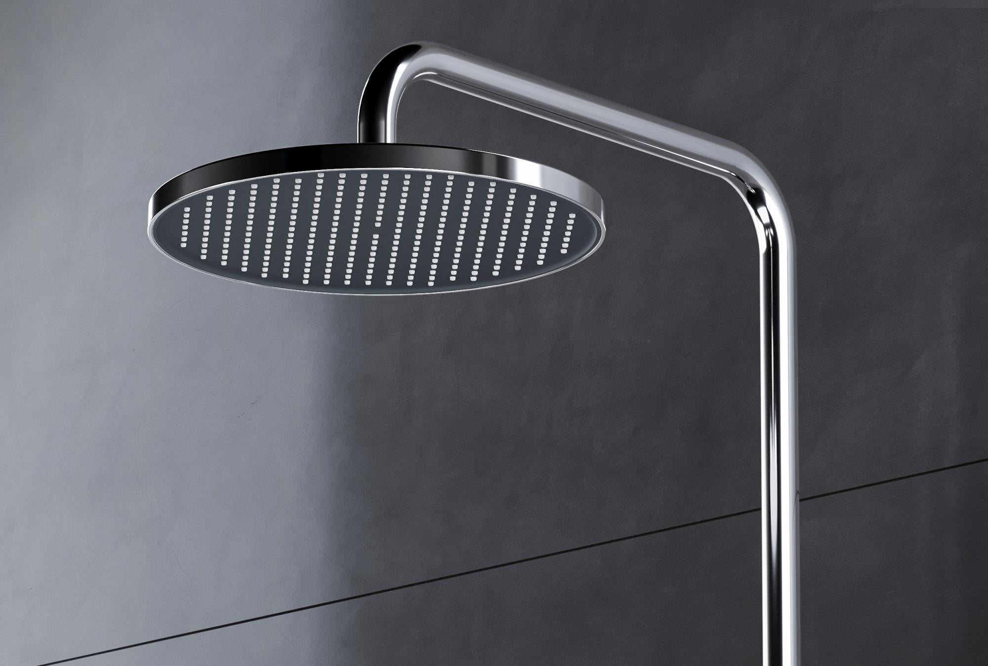 Pommeau Douche Acier Inoxydable 304 - 30x30cm, 144 Buses Silicone, Effet Pluie - Chrome