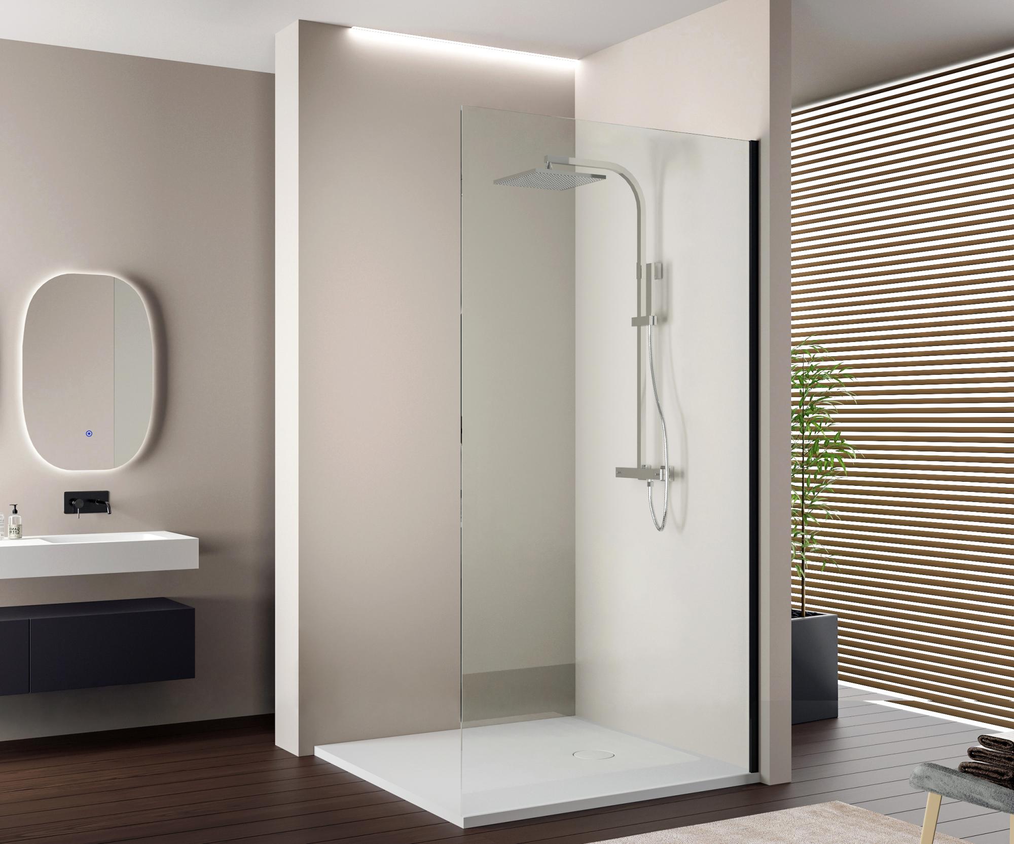 BERNSTEIN Paroi de douche italienne verre trempé 10mm Vitre de douche