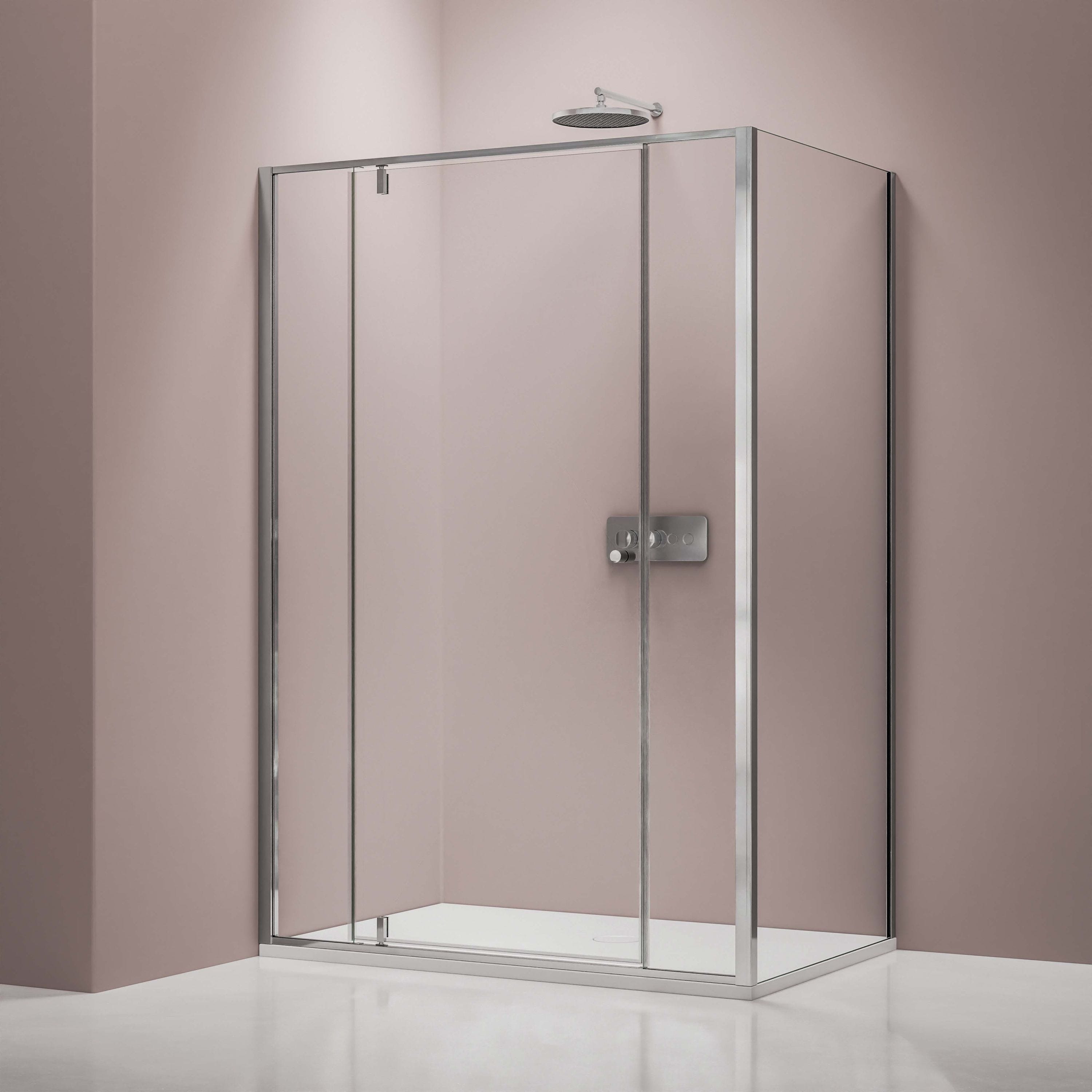 AICA porte de douche pivotante 110x187cm porte de douche avec 1