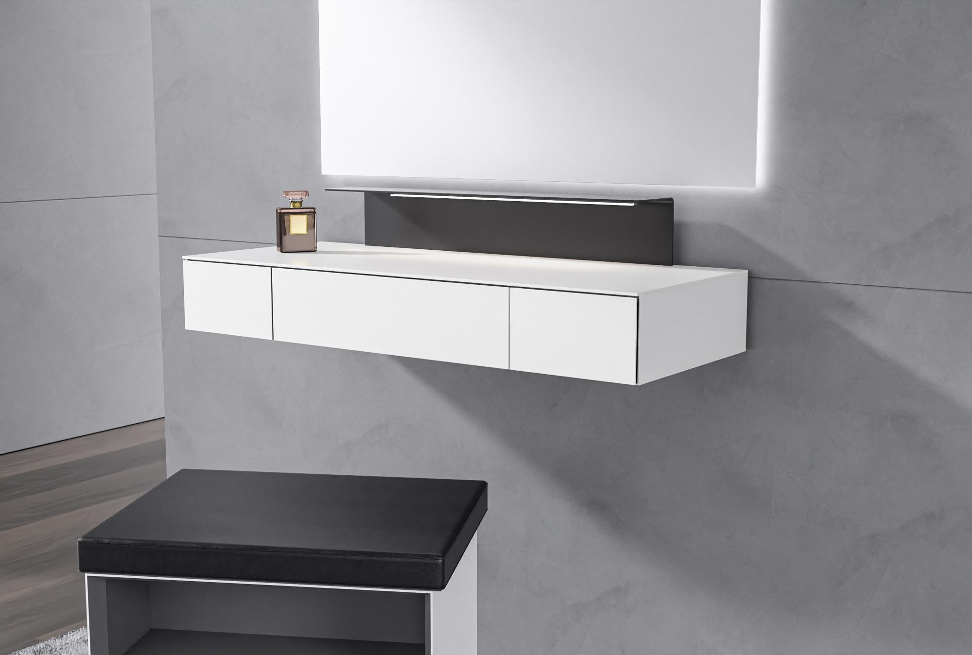 BERNSTEIN - Coiffeuse de salle de bain suspendue ARCTIC - blanc ...