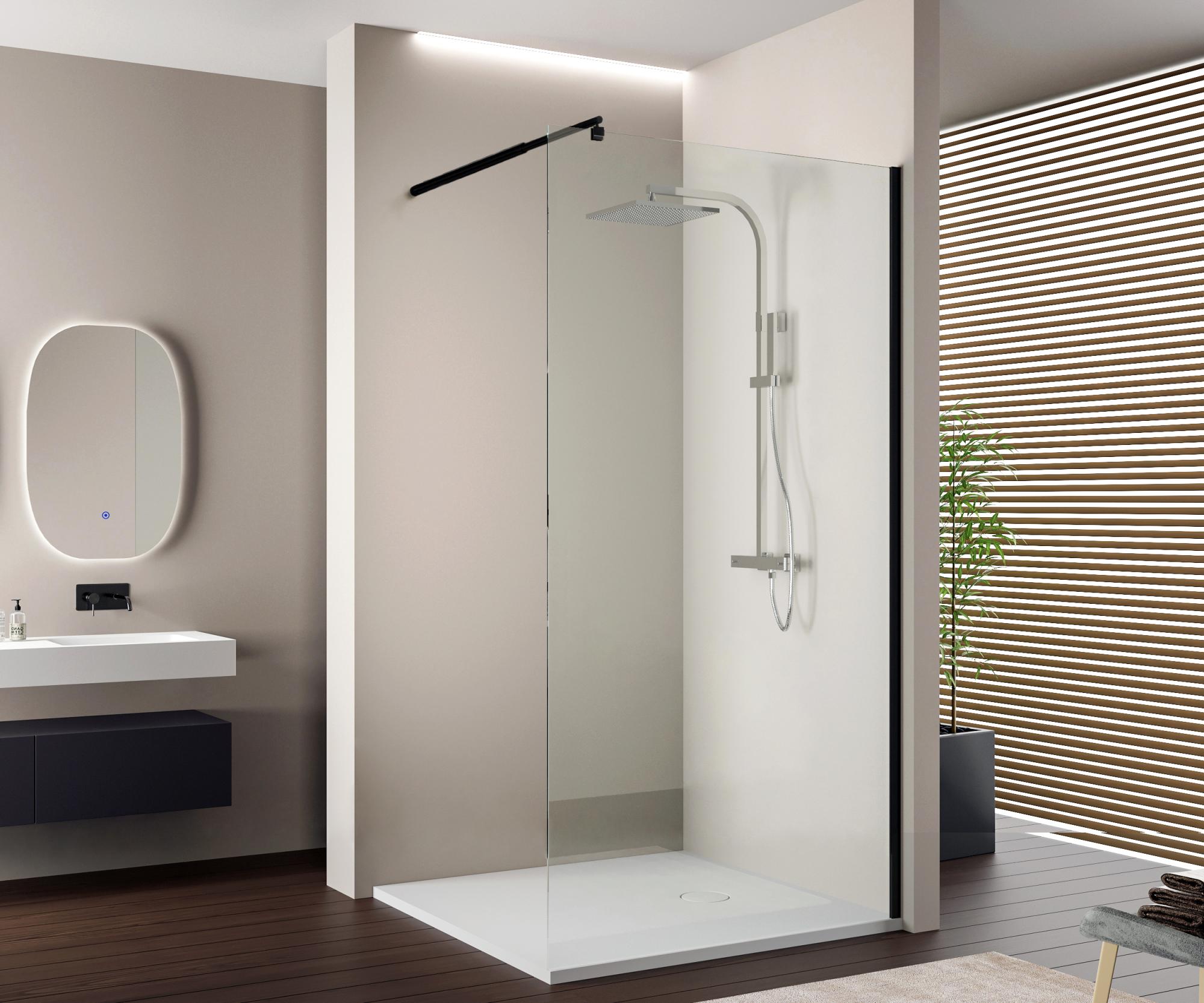 BERNSTEIN Paroi de douche italienne verre trempé 10mm Vitre de douche