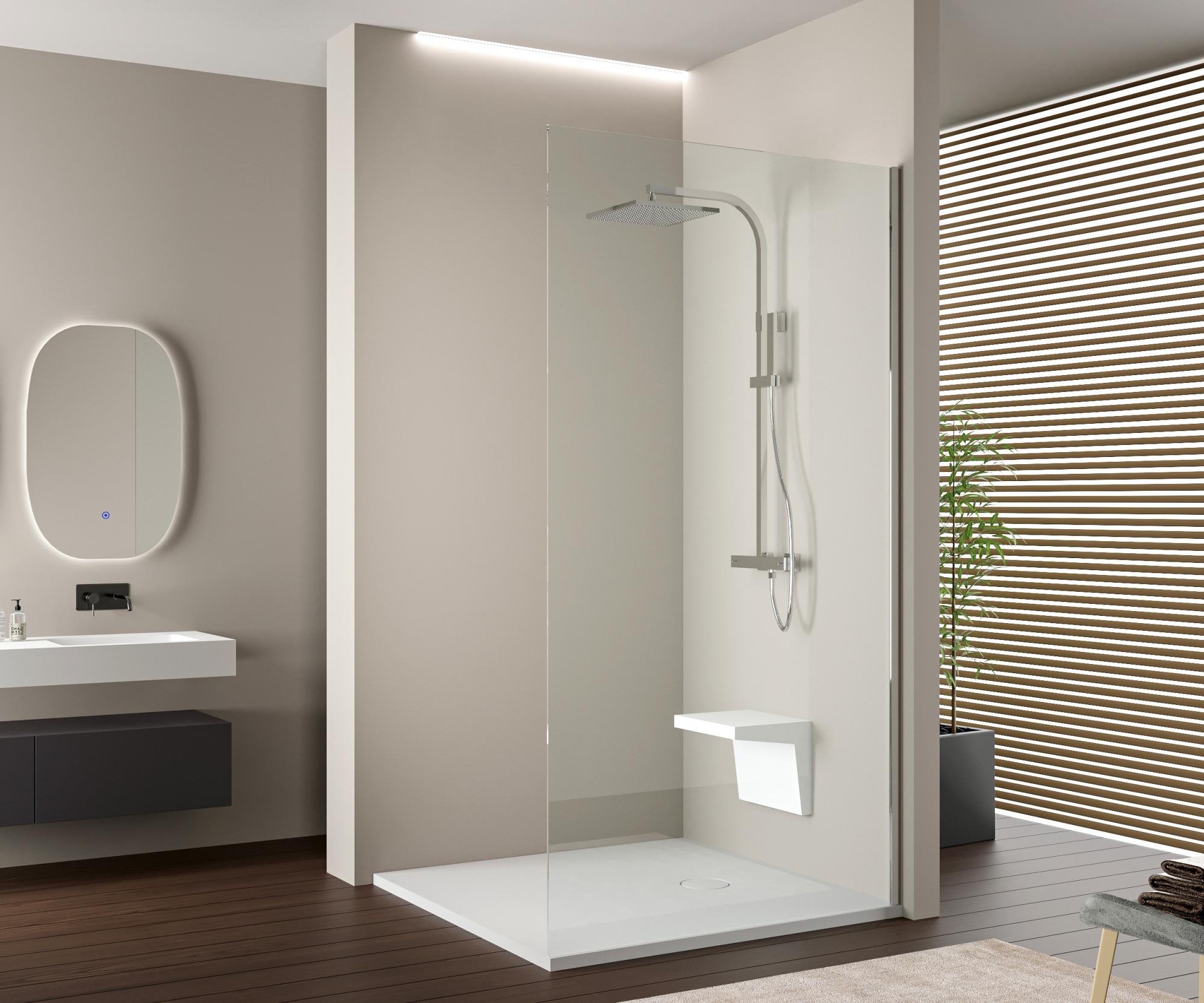 BERNSTEIN Paroi de douche italienne verre trempé 10mm Vitre de douche