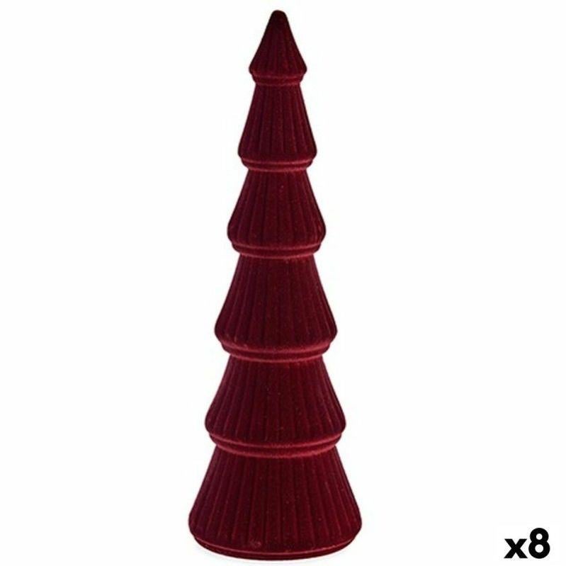 Sapin de Noël Velours Bordeaux Bois 11 x 34 x 11 cm (8 Unités) Leroy Merlin
