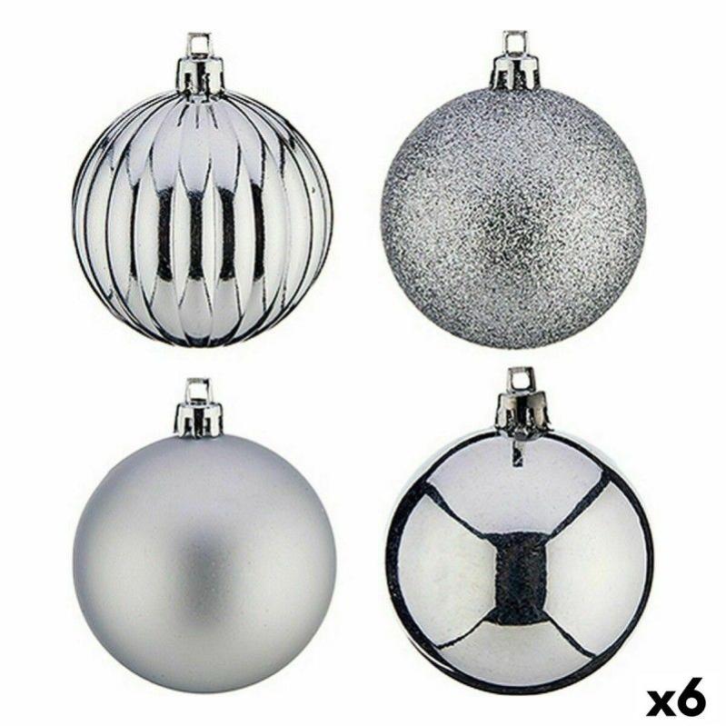 Boules De Noël En Plastique Argenté – Lot De 24 Pièces (4 Cm) – Décorations Sapin Incassables | Décoration Festive | Accrochage Facile - 3