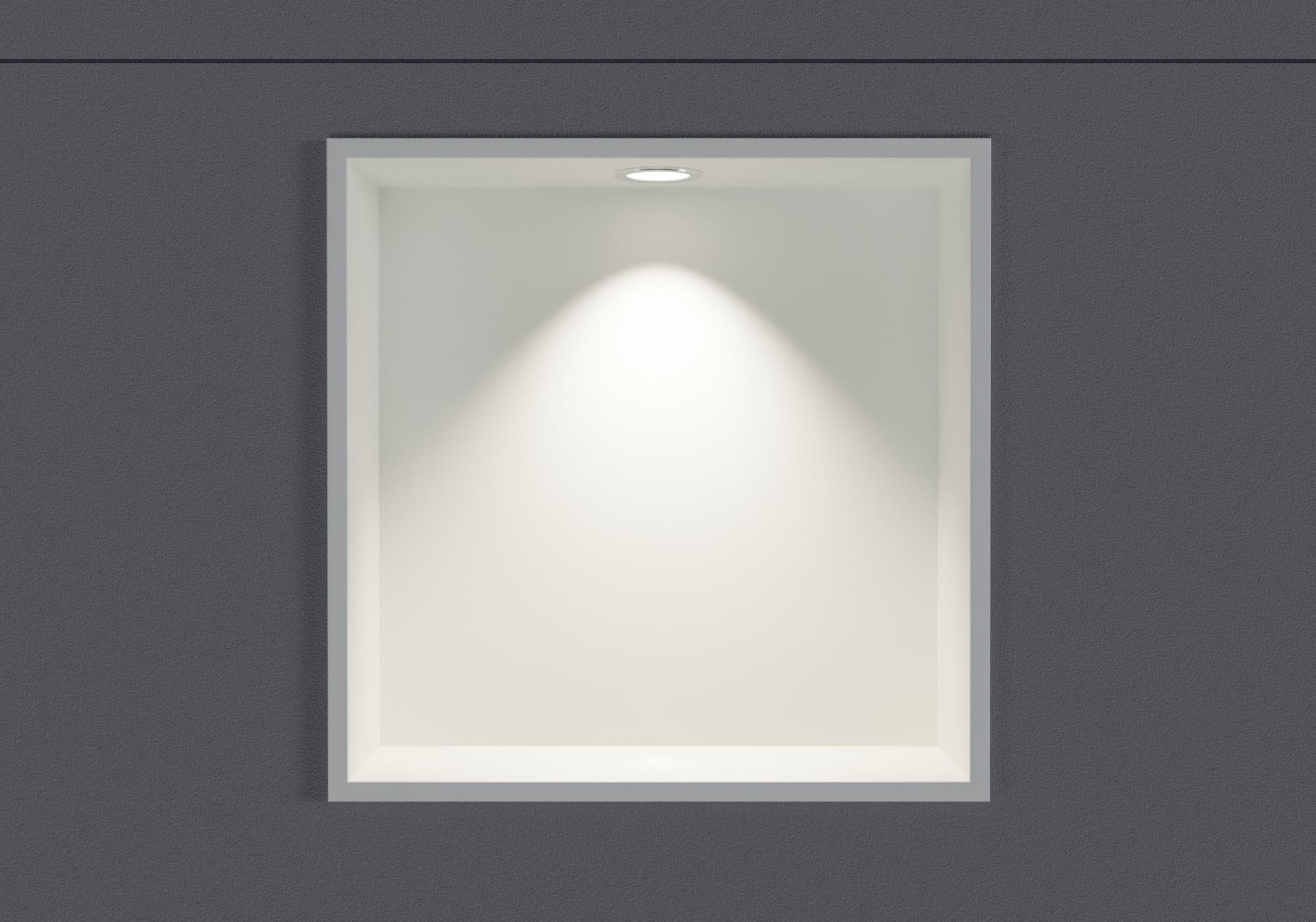 BERNSTEIN Niche murale douche acier inox + Spot LED, étagère douche