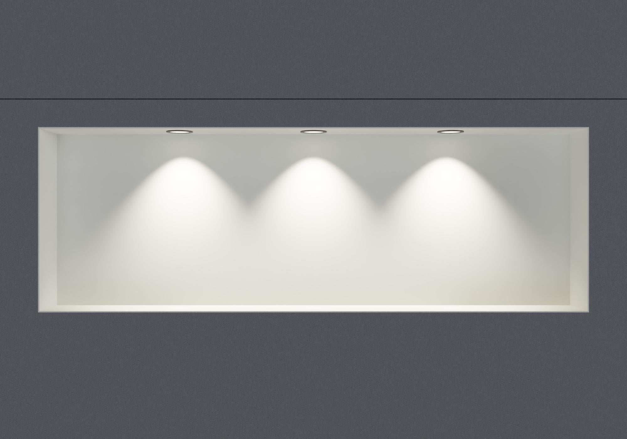 Niche De Douche Encastrée LED En Acier Inoxydable Noir Mat - Étagère Salle De Bain Sans Carrelage Nécessaire - 10