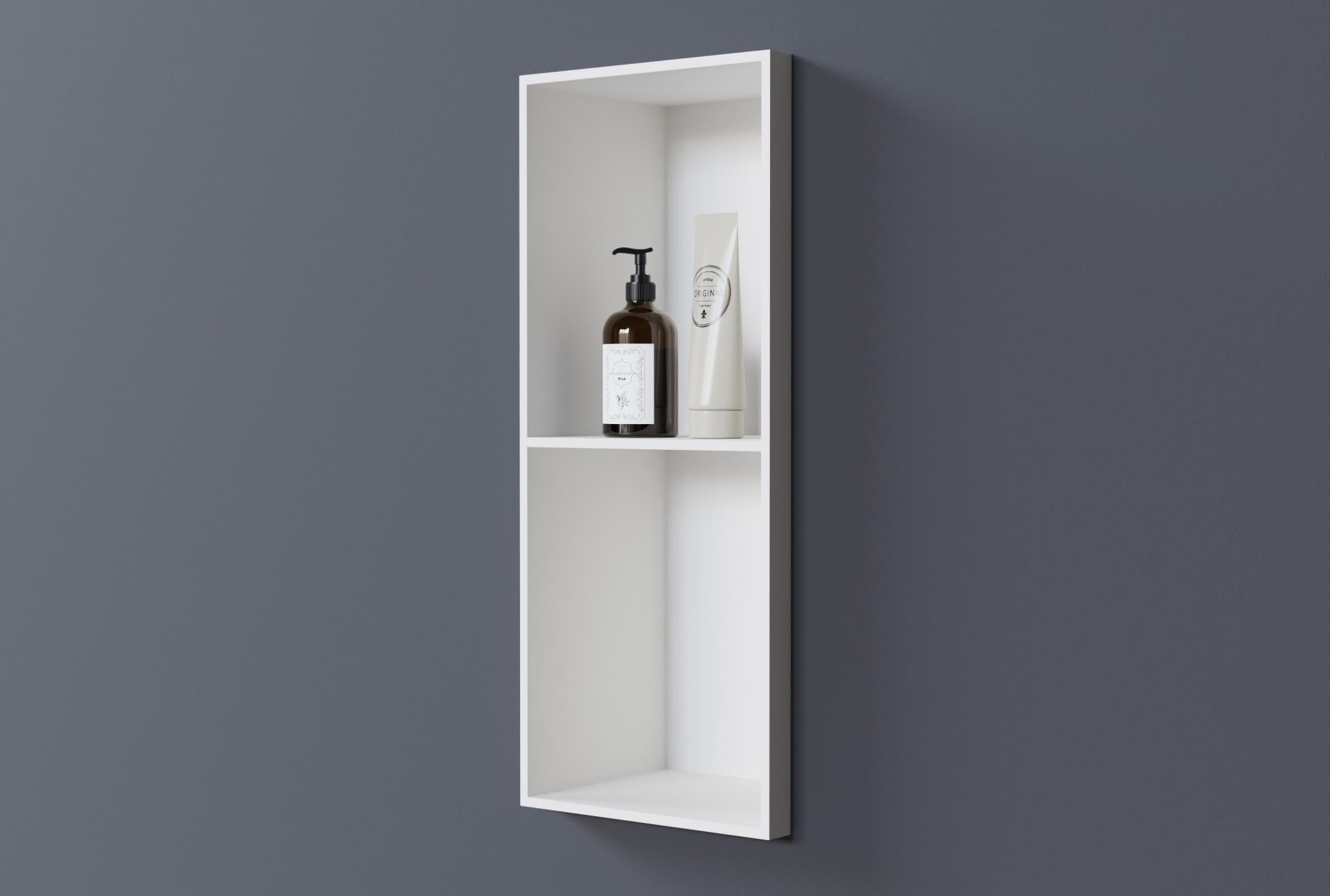 BERNSTEIN - Niche murale douche fonte minérale, étagère rangement