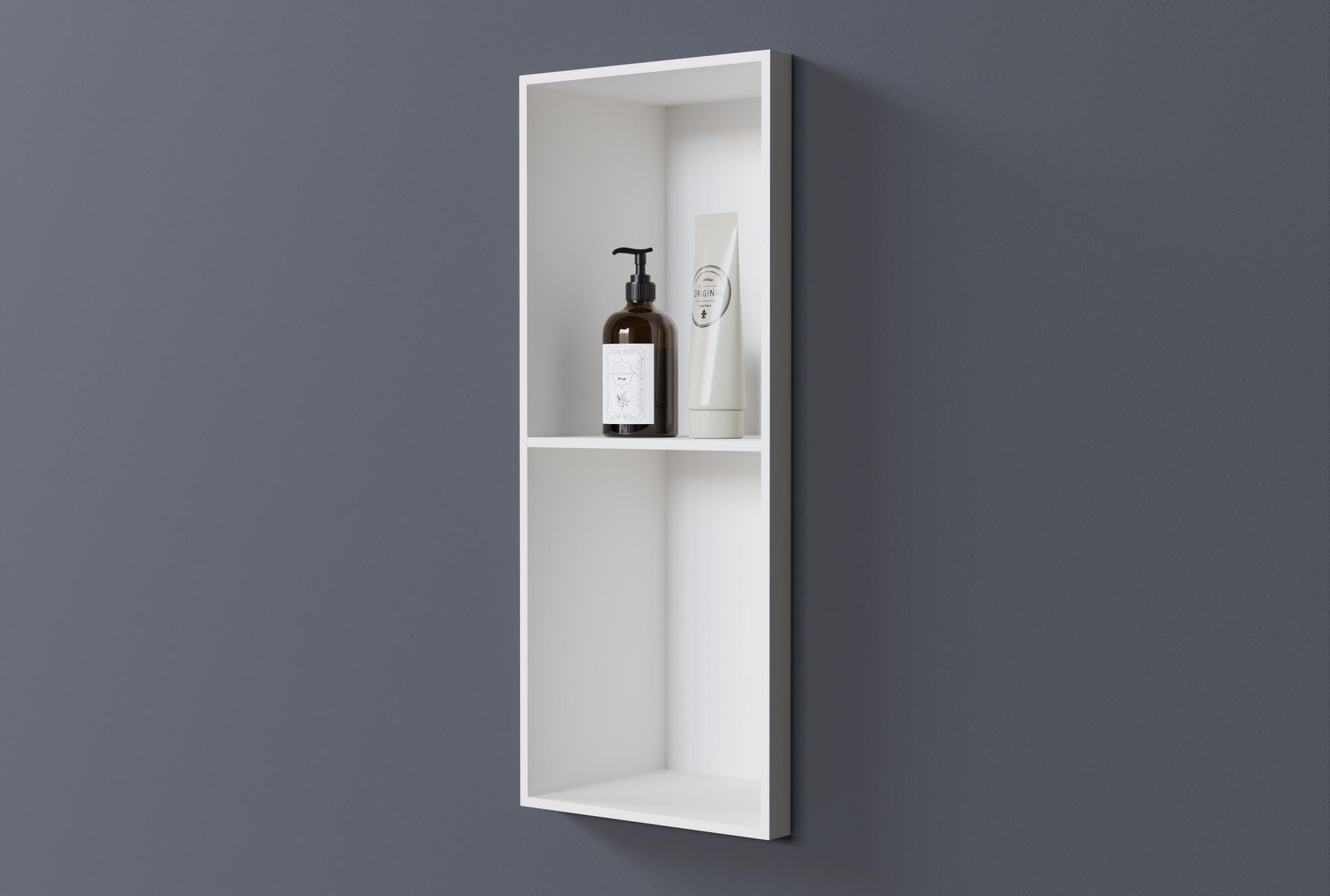 BERNSTEIN - Niche murale douche fonte minérale, étagère rangement