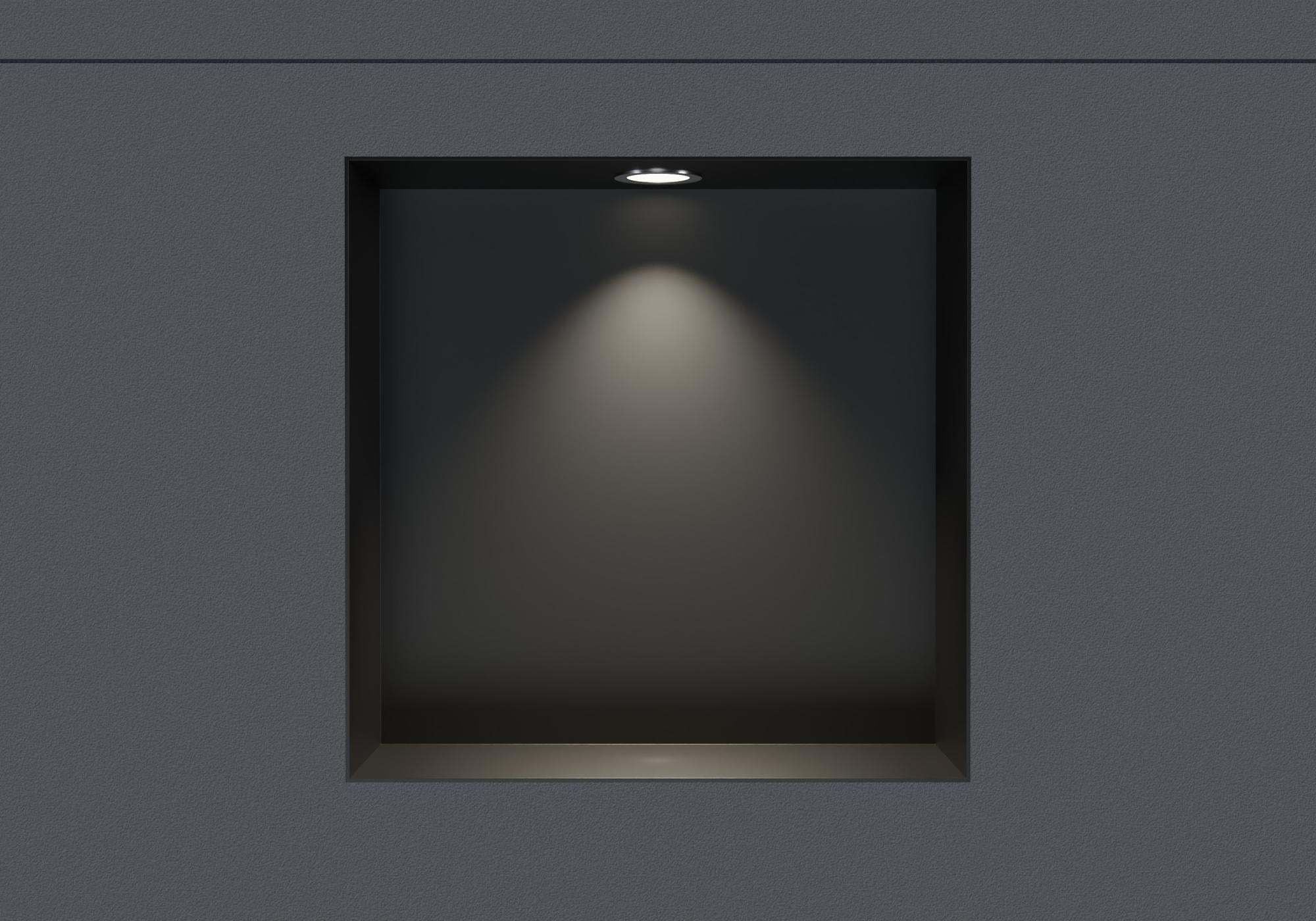 BERNSTEIN Niche murale douche étanche en acier inox avec Spot LED