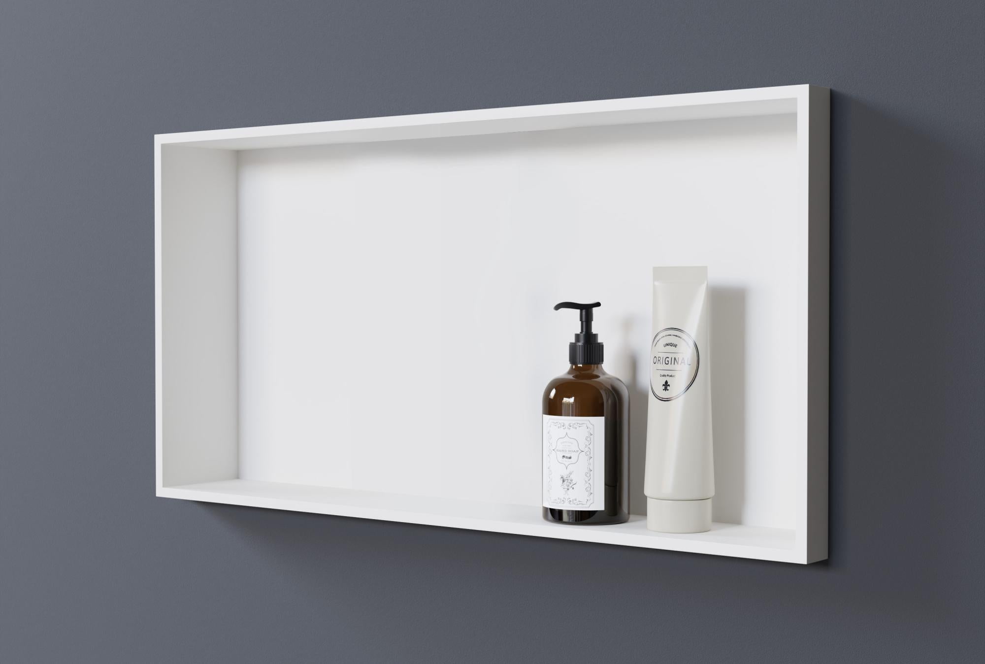 BERNSTEIN - Niche murale douche fonte minérale, étagère rangement