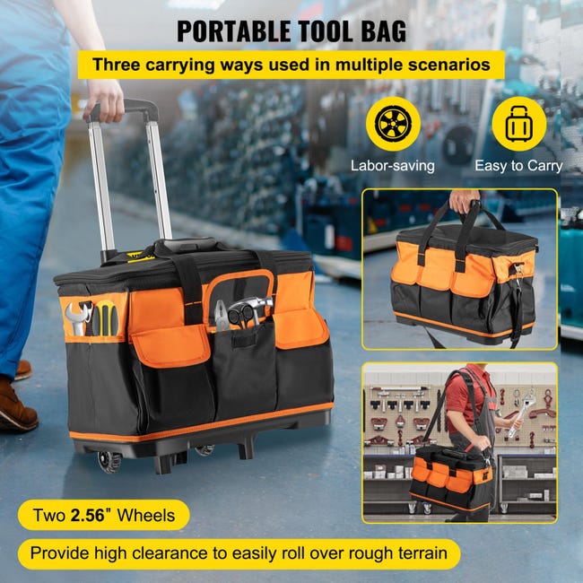 boite à outils textile 37,5L et 35kg maxi, sac à outils closed bag