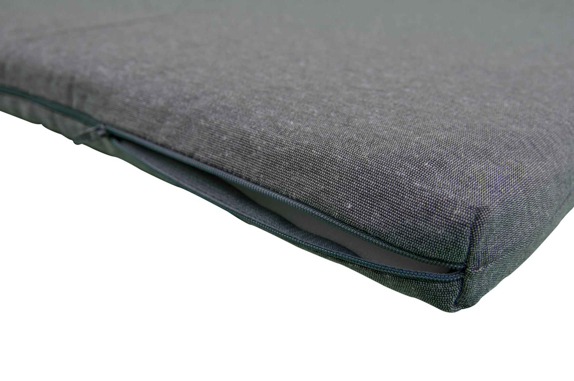 Set da 4 PZ. Mis. cm 58 X 51 sp. 5 cm,SALOTTINO, DIVANETTO Rattan/MIDOLLINO Tessuto COT/Poli Grigio Made in Italy - 3