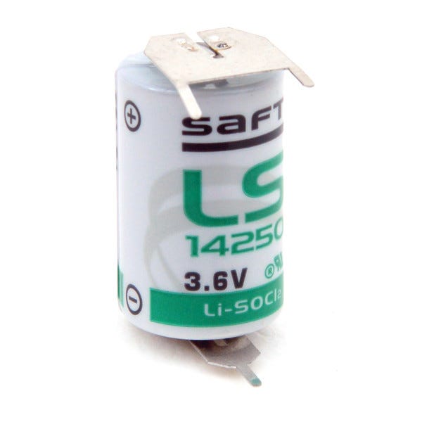 Pile SAFT LS 14250 1/2AA 3.6V lithium à souder
