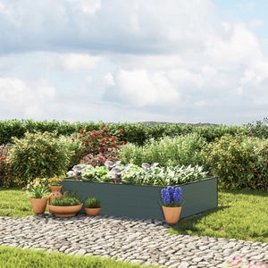 Carré potager en métal lit de jardin rectangulaire 115x80 CM gris anthracite