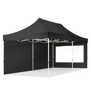 Gazebo Padiglione Tenda Tettoia 3x3 m Acciaio Antracite - AMDGarden