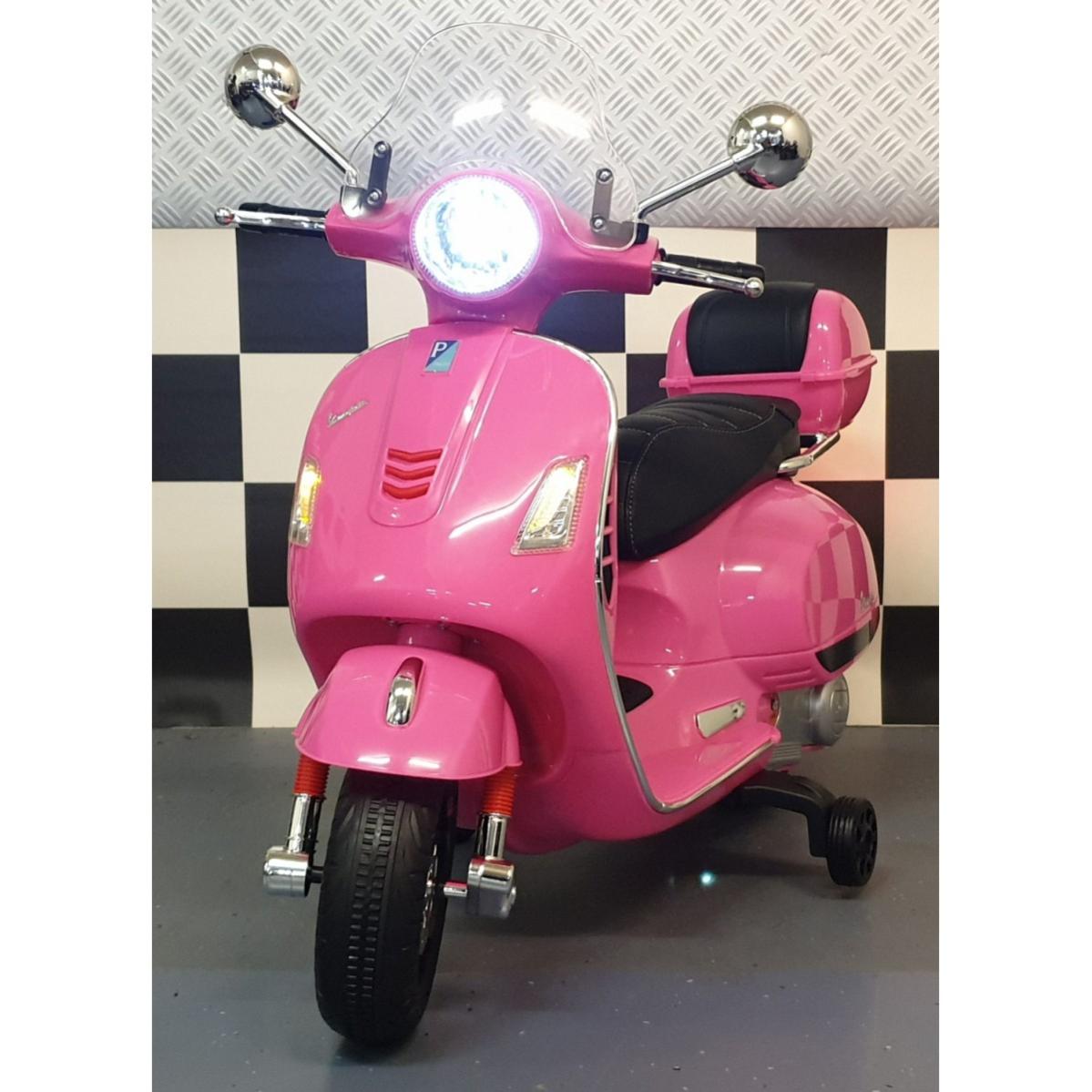 Moto Elettrica per Bambini Vespa GTS Scooter a Batteria 12 Volt Rosa ...
