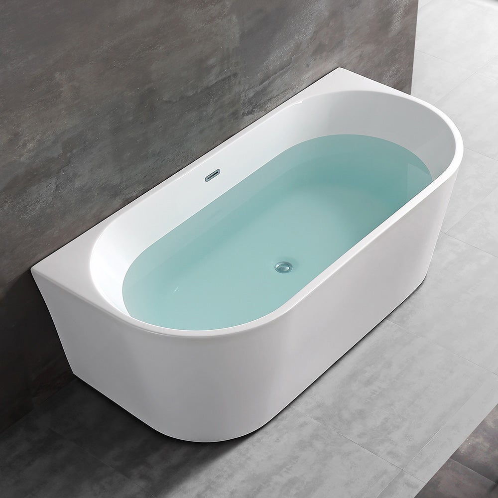 Vasca da bagno a parete 75x170 cm scarico incluso Kyla