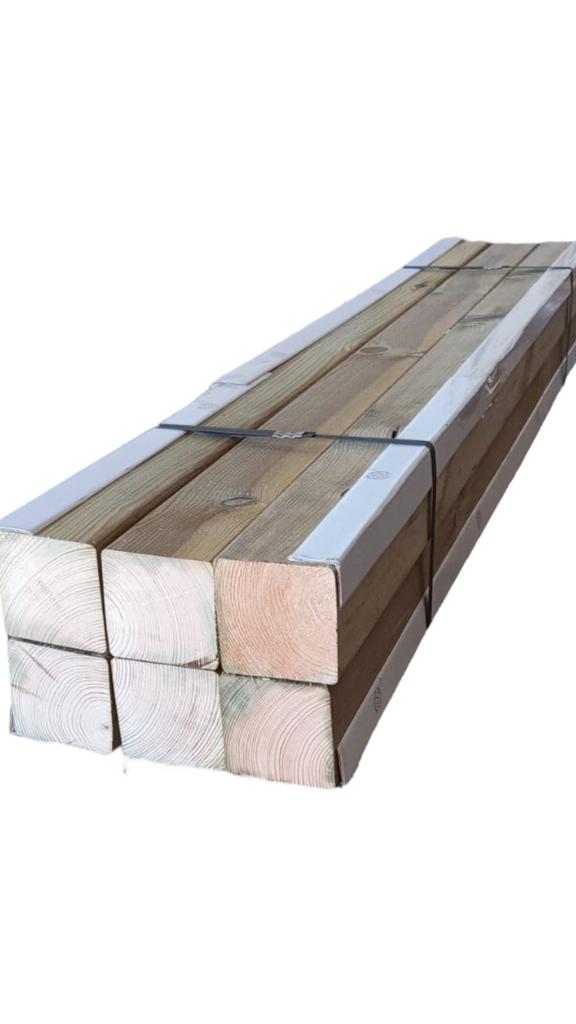 Pack de 6 tablas de madera mecanizada tratada en pino - Maderterraneo