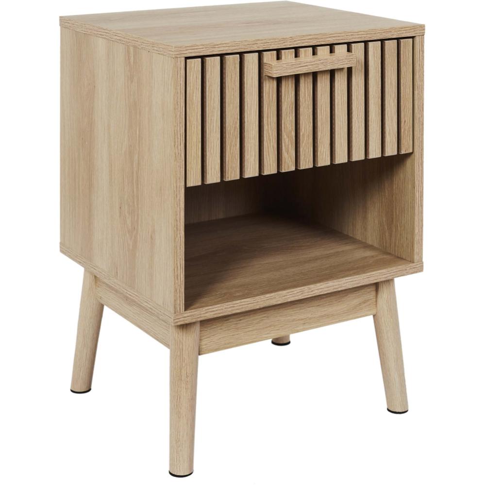Console En Bois Klaus 100x80x35 - Meuble Entrée Salon Style Industriel - 2 Tiroirs - Marron