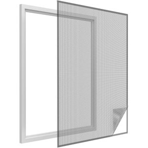 easy life Moustiquaire pour fenêtre enroulable greenLINE avec cadre en PVC  et tissu en fibre de verre résistant aux rayons UV (forage nécessaire),  Taille:80 x 130 cm : : Bricolage
