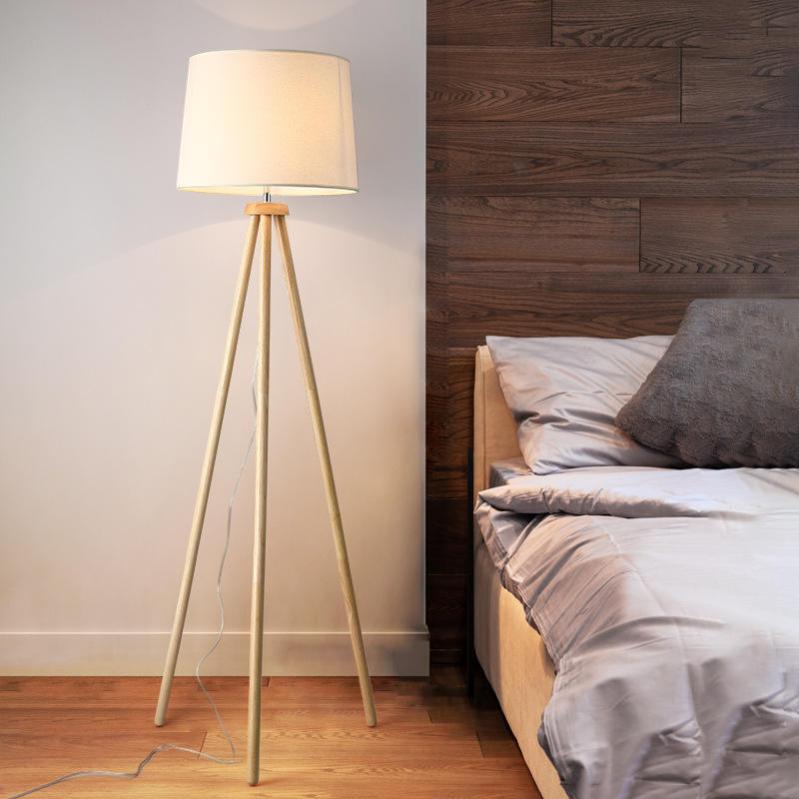 Support de trépied réglable en bois de teck fait main, décoration de support de lampe de bureau Conner - France