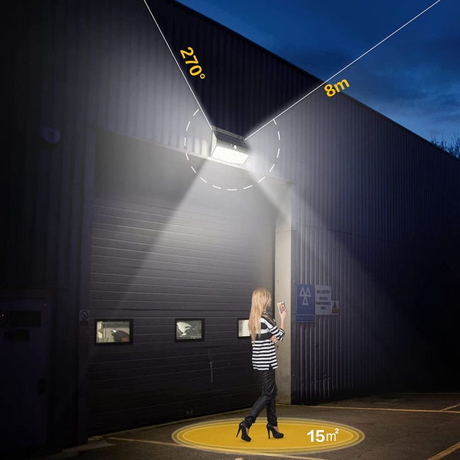2 Lampes solaires d'extérieur connectées avec LED et détecteur de mouvement