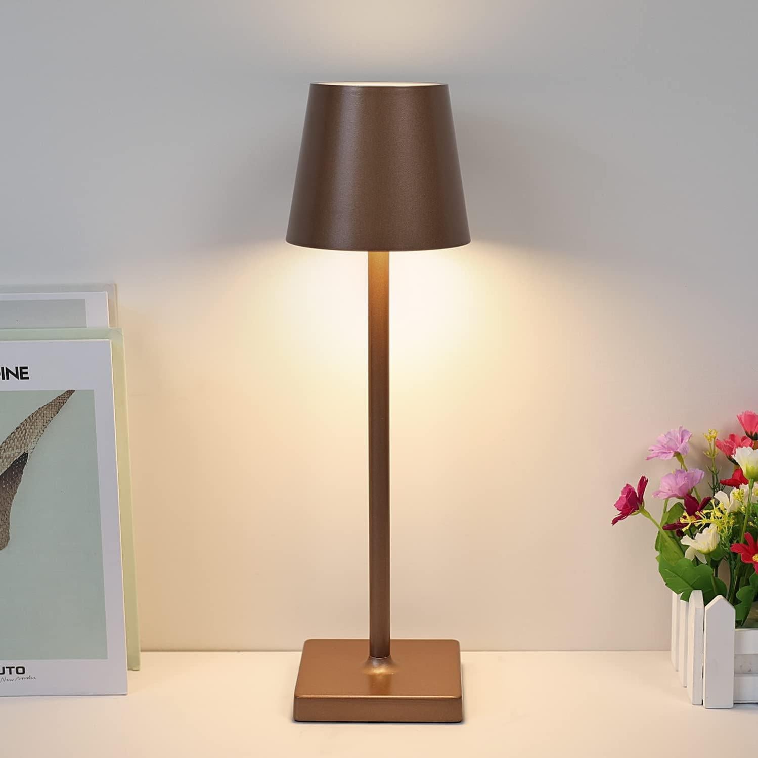 Lampe De Table En Cristal Tactile - Lumière Réglable, 3 Tons, Batterie Intégrée - Pour Ambiance