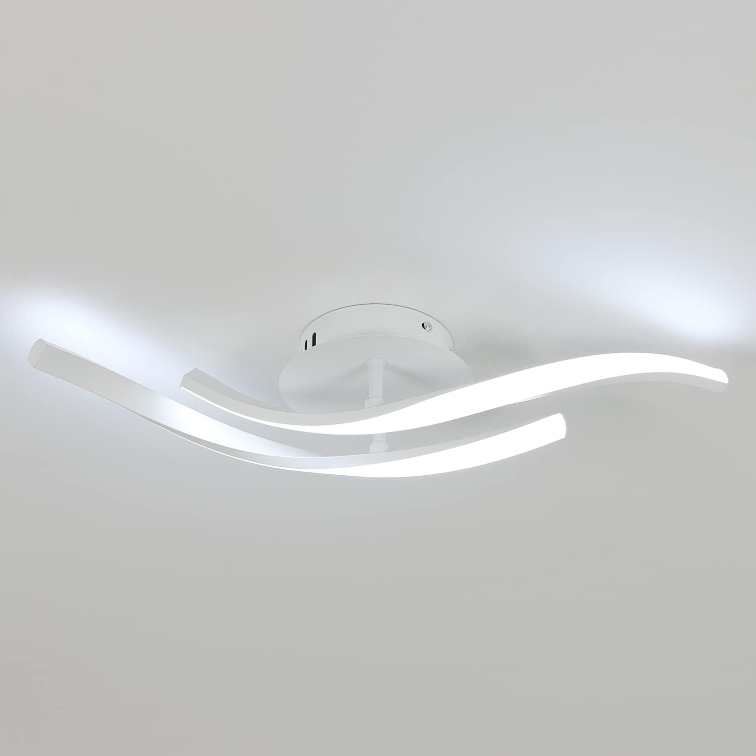 Applique LED moderne 28W lampe blanche courbe serpent éclairage mural salon  chambre 230V LUMIÈRE 3000K