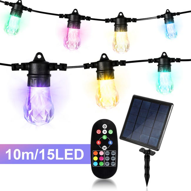 Guirlande lumineuse - Éclairage de jardin Led Extérieur - Énergie solaire -  10M - 100