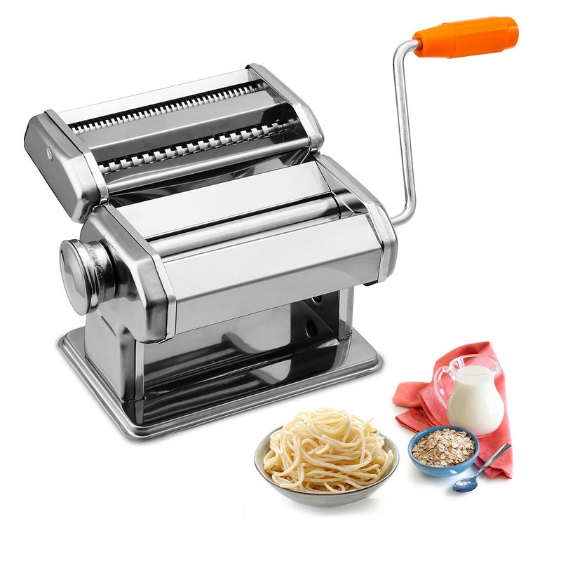 Macchina per Pasta Manuale con Inserti Collection Acciaio/Rosso