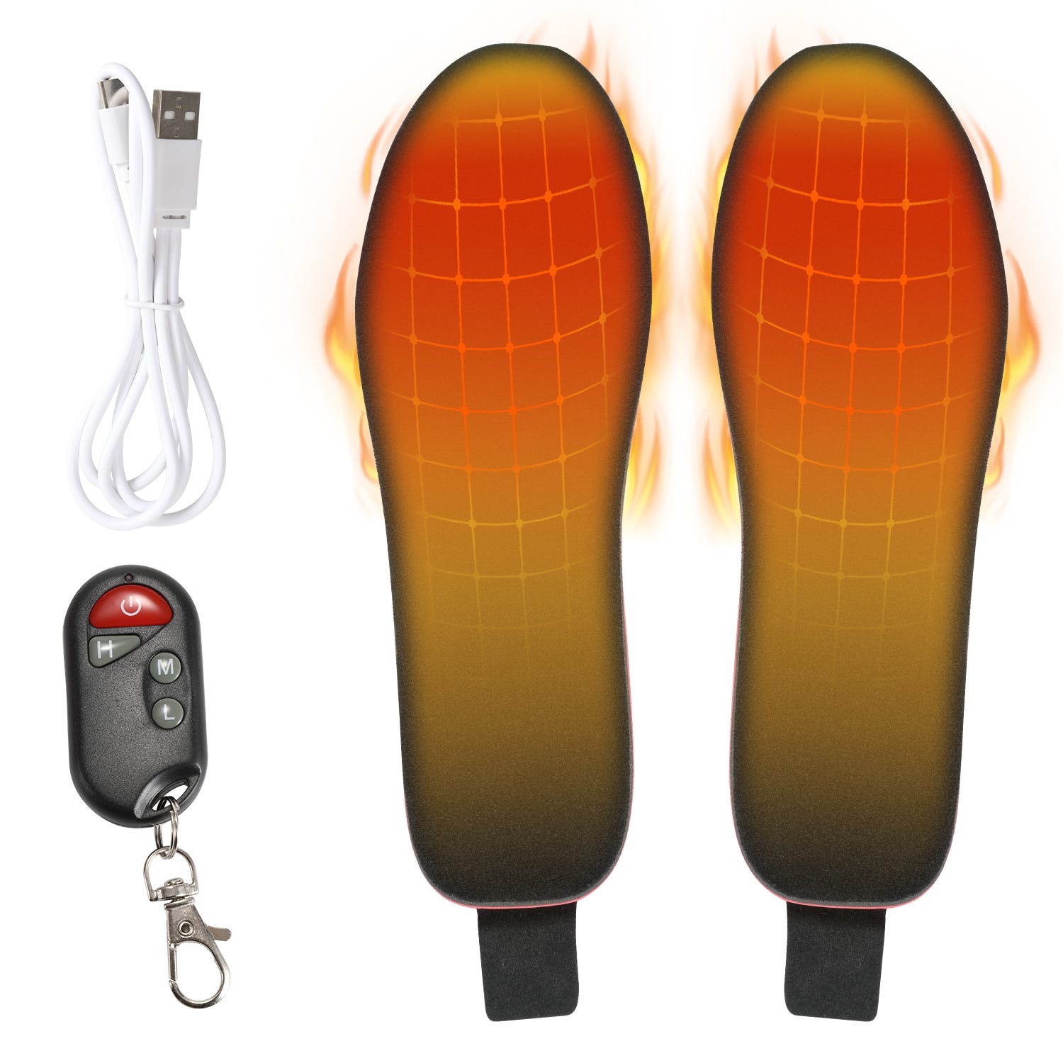 Semelle chauffante, 35-40, USB Rechargeables, Télécommande, unisexe, pour  d'hiver de Pêche de Randonnée de Camping