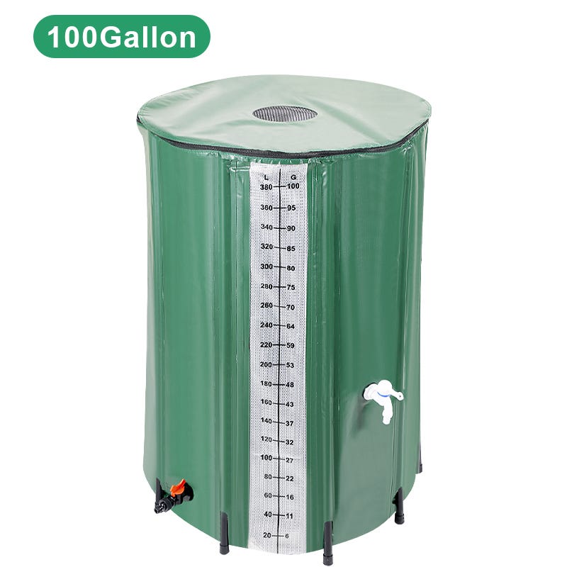 Serbatoio per acqua piovana in PVC da 380 litri con uscita per