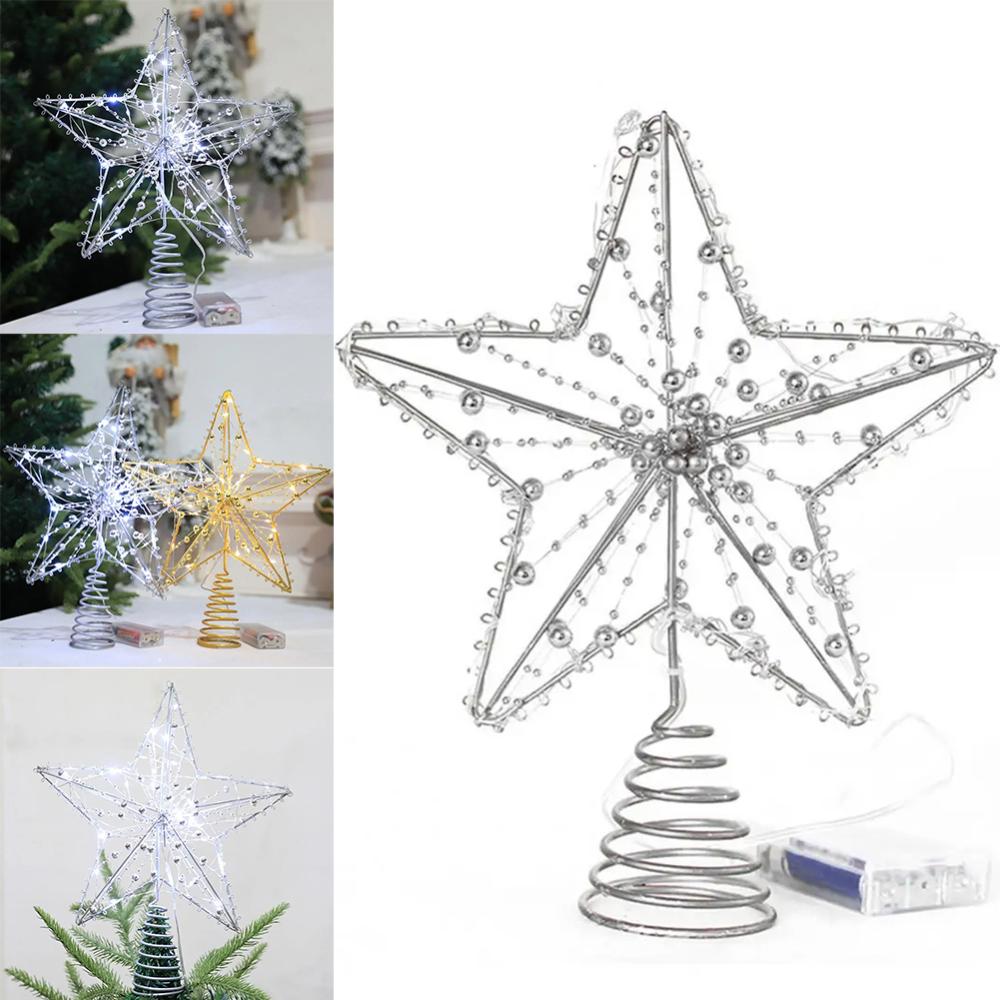 Puntale Albero Di Natale A Stella | 21x23cm, 31 LED | 8 Modalità Luci | Decorazione Natalizia - Foto 3