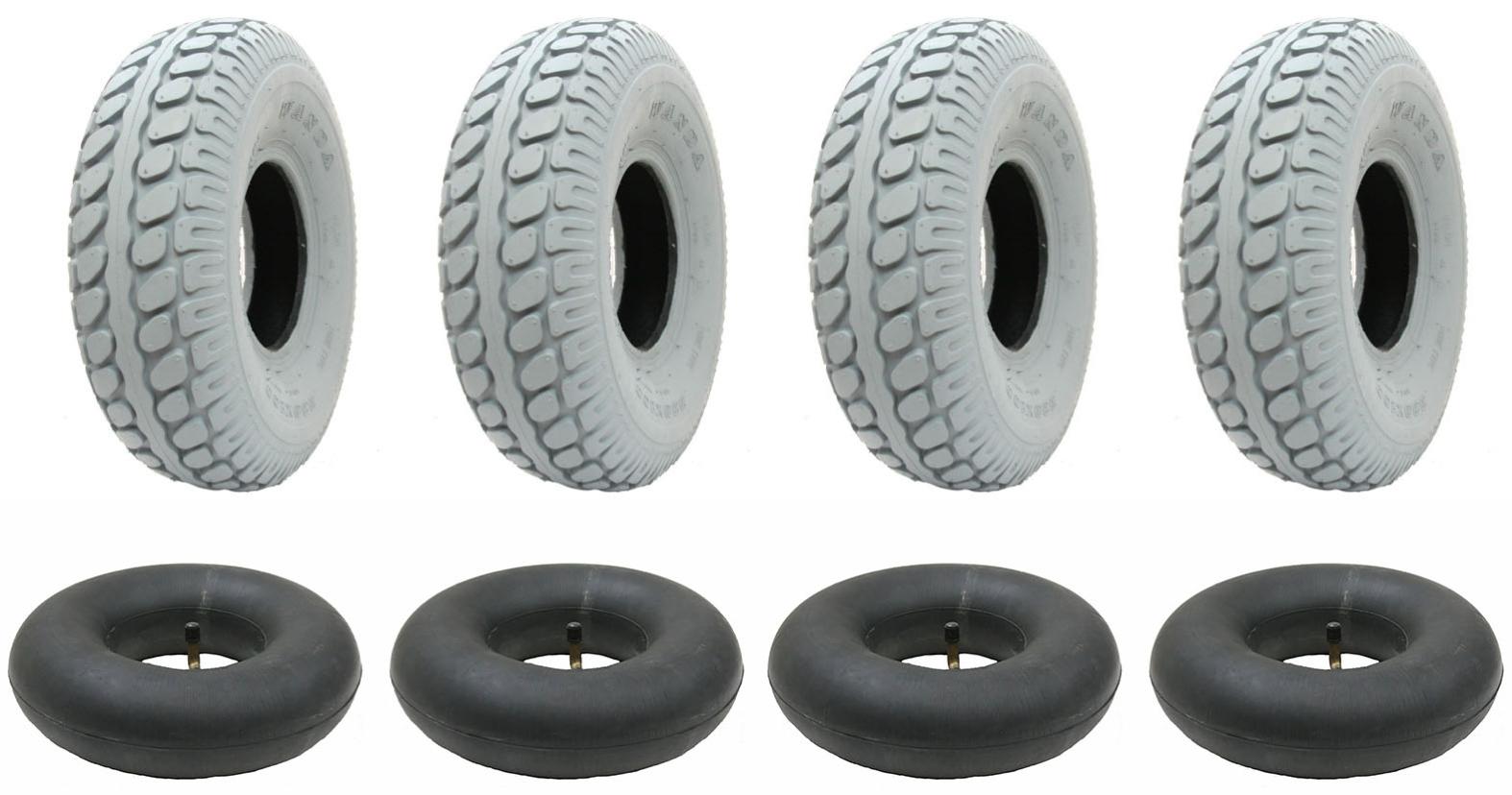 330x100 Gris Mobility Scooter Tire & Tube Pneumatiques TR87 4005