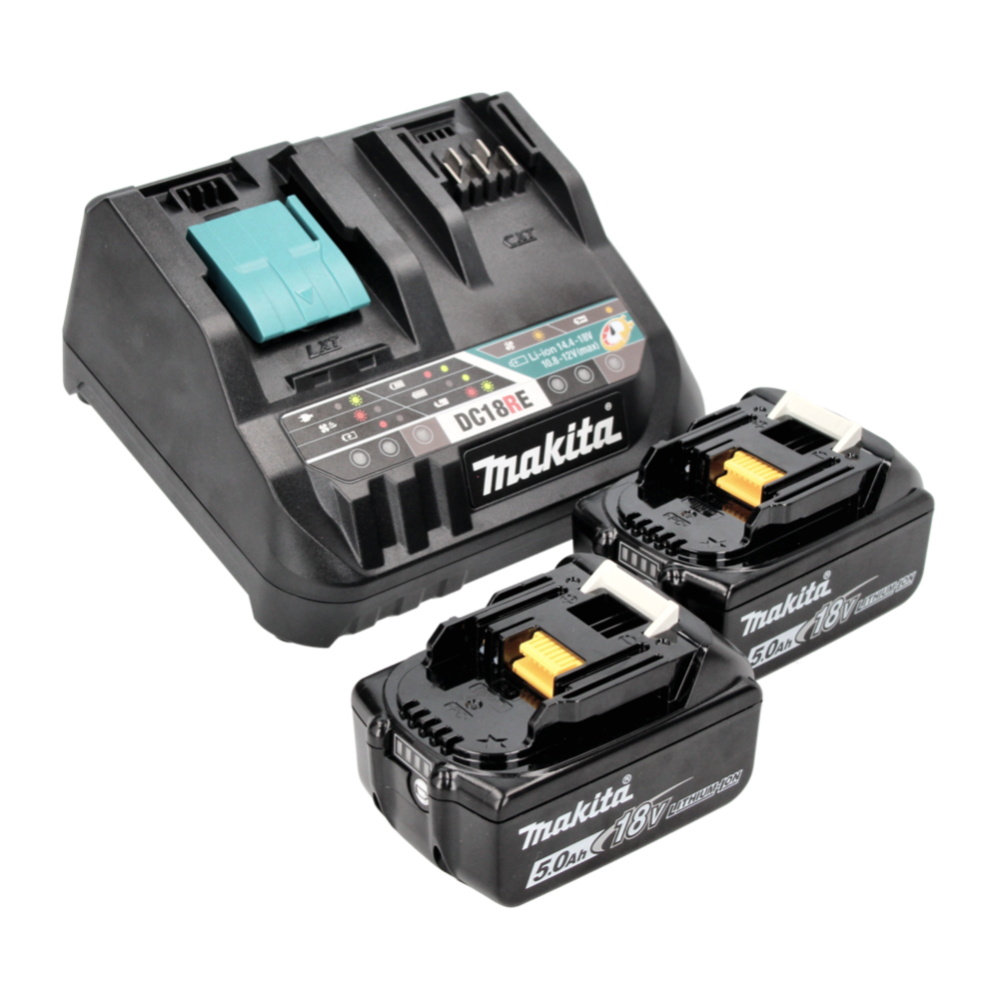Makita Kit de source d'alimentation 18 V avec - 2x Batteries BL 1850 B ...