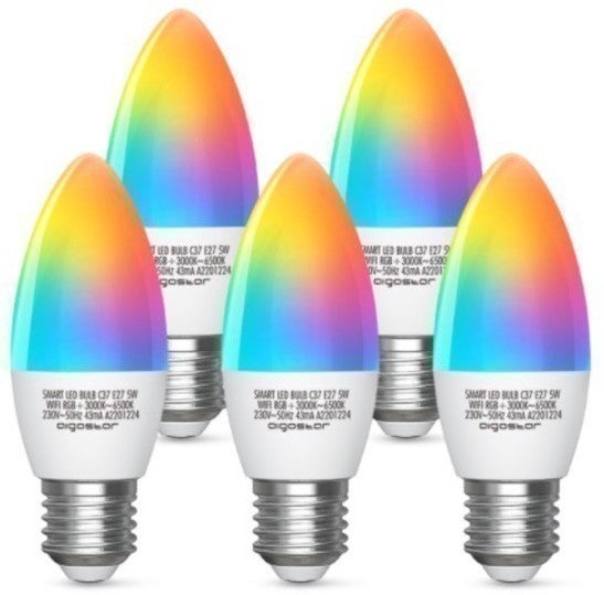 LAMPADINE LAMPADINA LED SMART WIFI E27 5W RGB ALEXA GOOGLE HOME 2