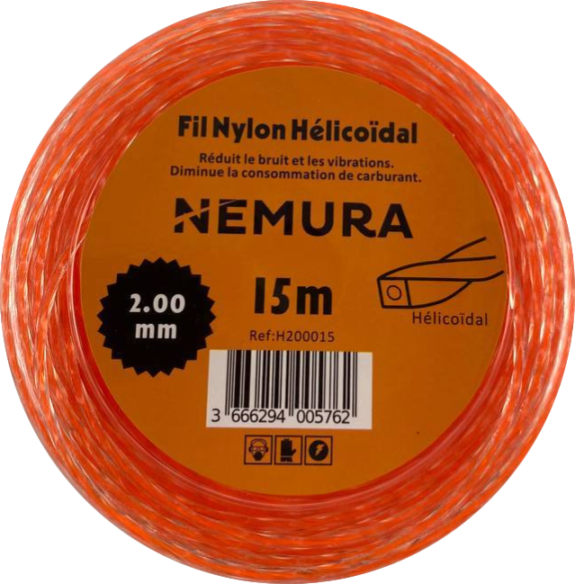 Filo per decespugliatore Etoile Nylium Starline Nero ø 2.0mm/15m Oregon 581222