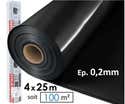 Film Plastique d'étanchéité sous-Dalle en Polyéthylène Noir 2x2m 3x3m Film Plastique d'étanchéité sous-Dalle en Polyéthylène Noir 2x2m 3x3m