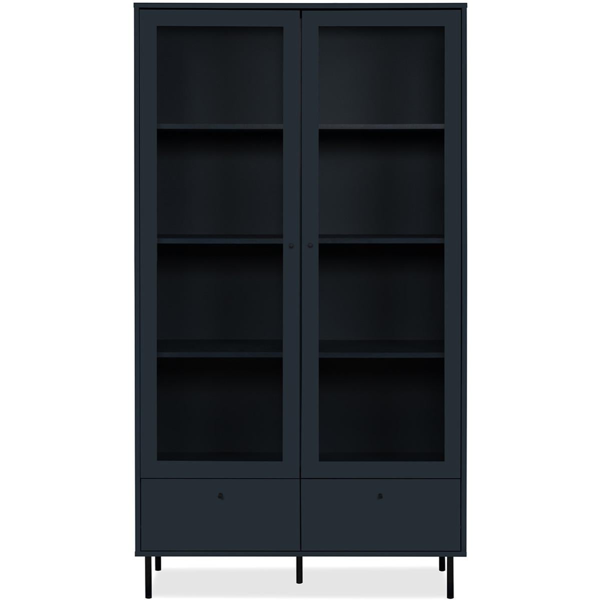 HOCSOK 182.5cm Buffet Haut Cuisine, Armoire Cuisine Avec 4 Portes Et 2 Tiroirs, Meuble De Rangement Avec Etagères Réglables, Vaisselier Vitrine, Blanc