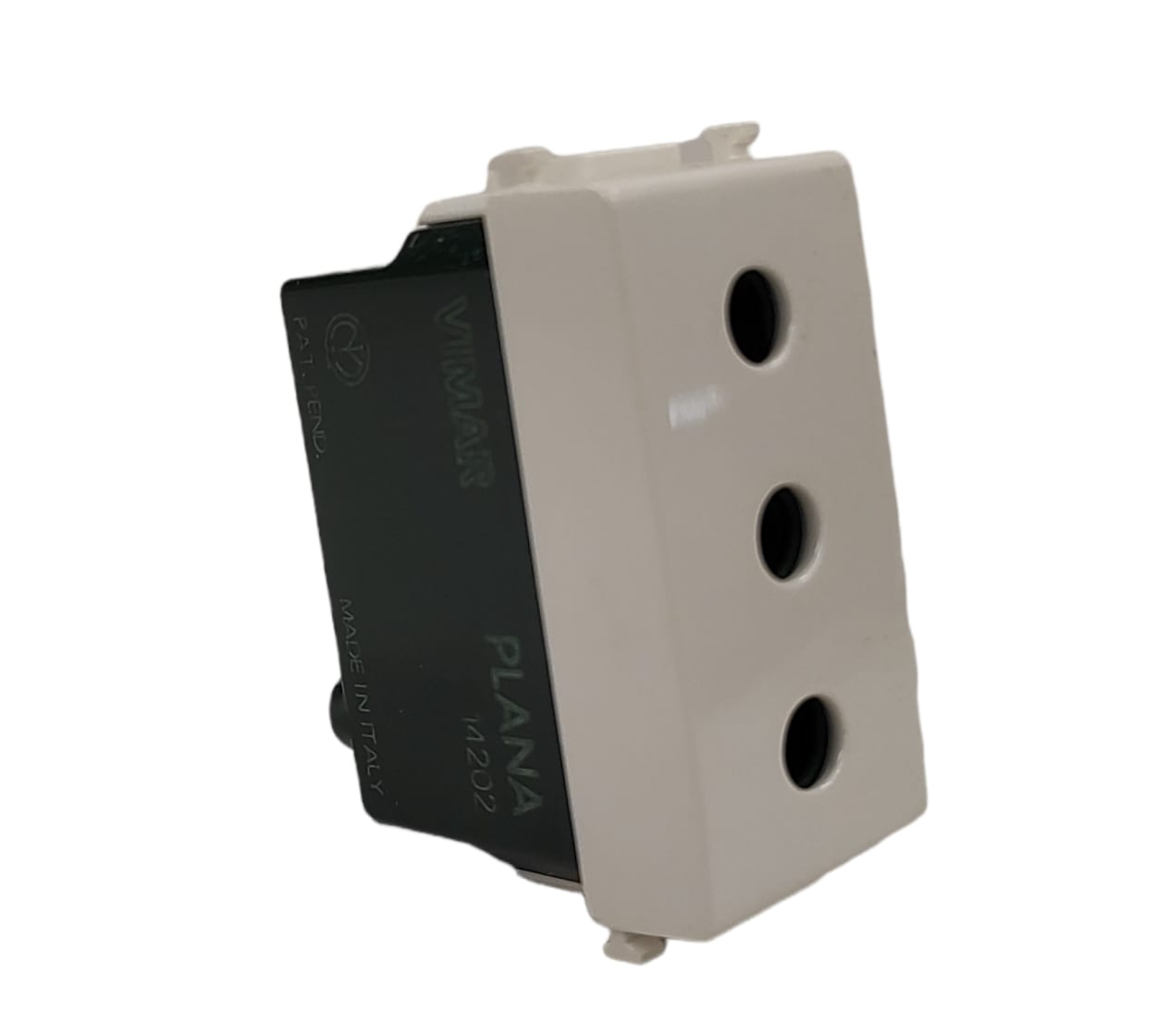 Vimar 00201 spina 2p+t 10a s11 assiale nero