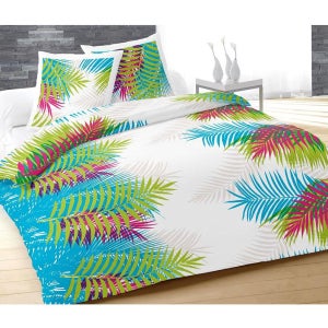 Parure de lit enfant Tropical - Polycoton 51 fils - 140 x 200 cm