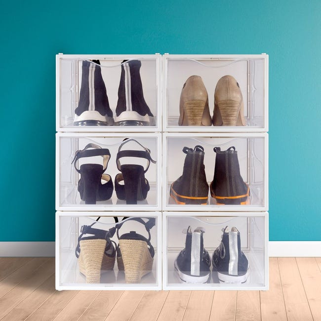 Review for 6 Cajas almacenaje apilables y reforzadas para Zapatos